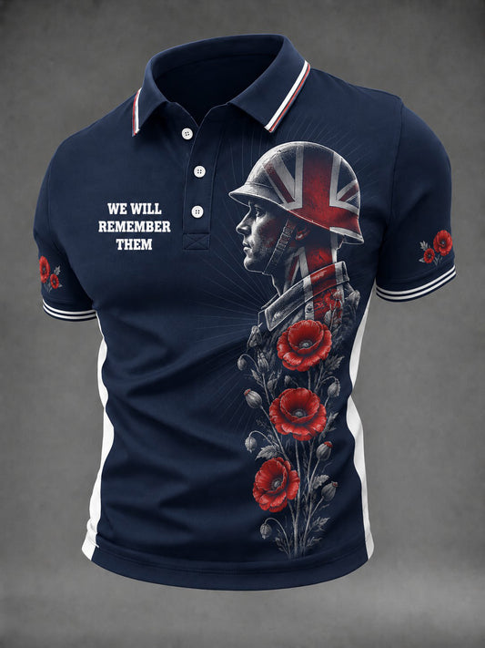 Men's WE WILL REMEMBER THEM Printed Shirt