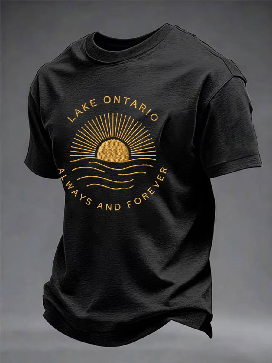Men's Lake Ontario Printed Casual T-Shirt