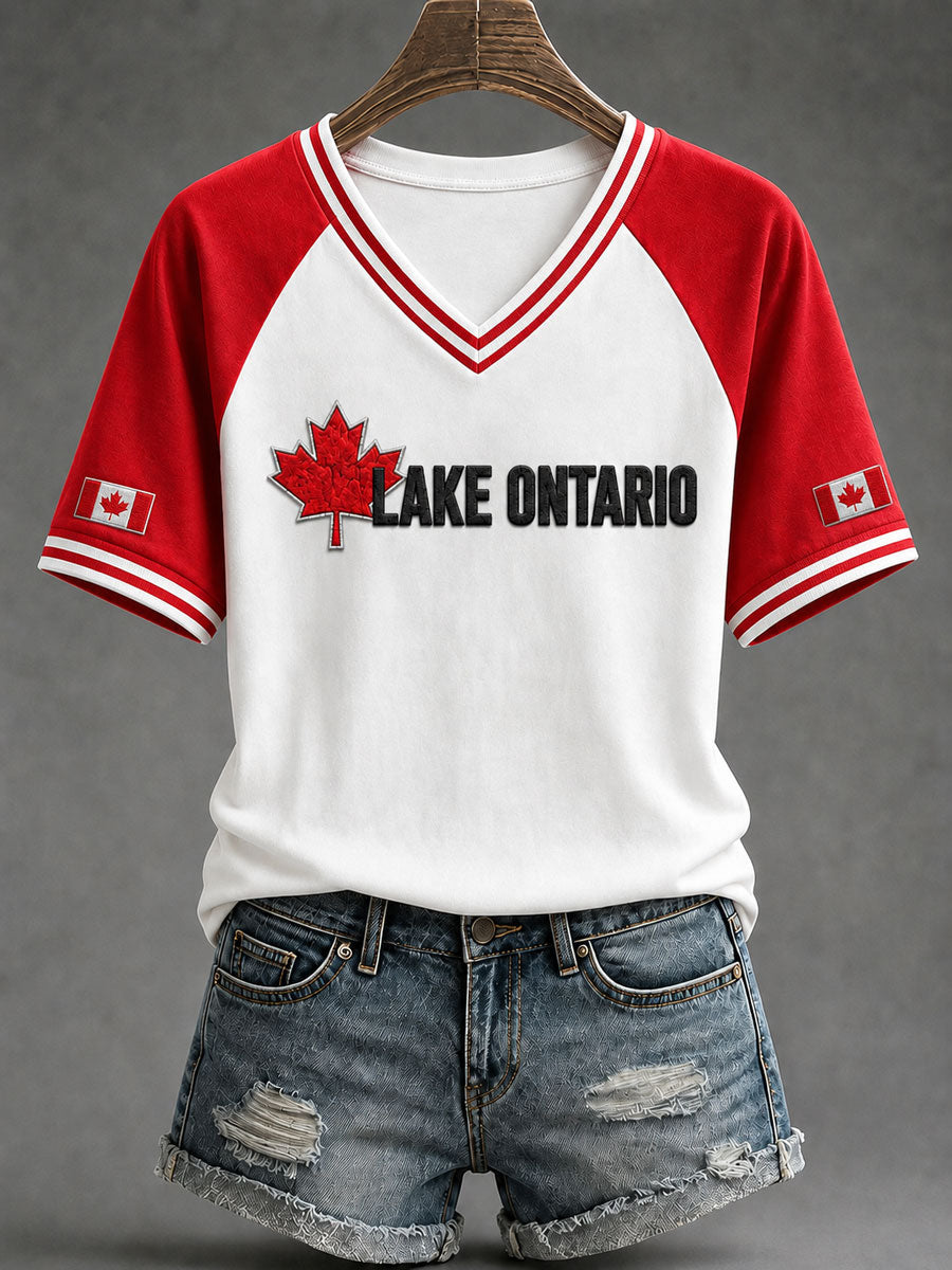 Women's Lake Ontario Printed Casual T-Shirt