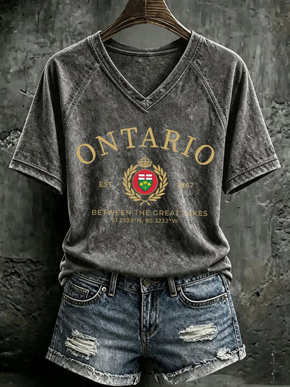 Women’s Lake Ontario Printed Casual T-Shirt