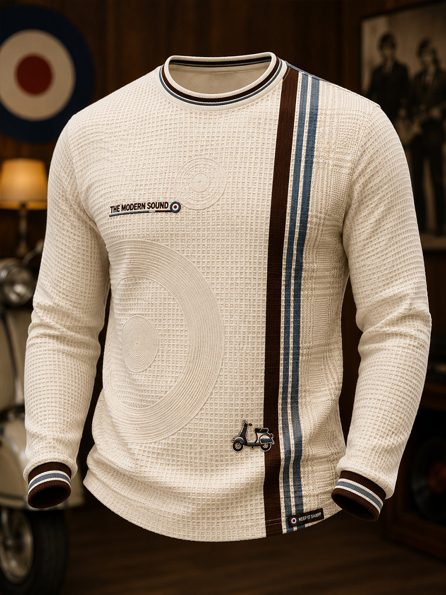 Men's Paul Weller And British Mod Culture Waffle Long Sleeve T-Shirt