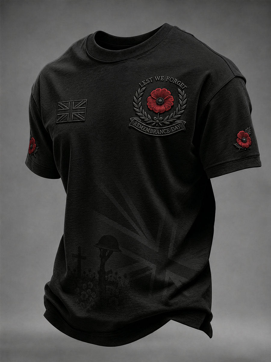 Men's Remembrance Day Lest We Forget Short Sleeves T-shirt