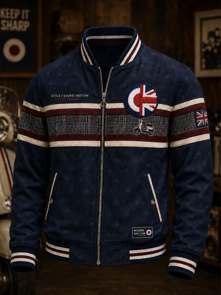 Men's UK Music Lover Mods Culture Printed Jacket