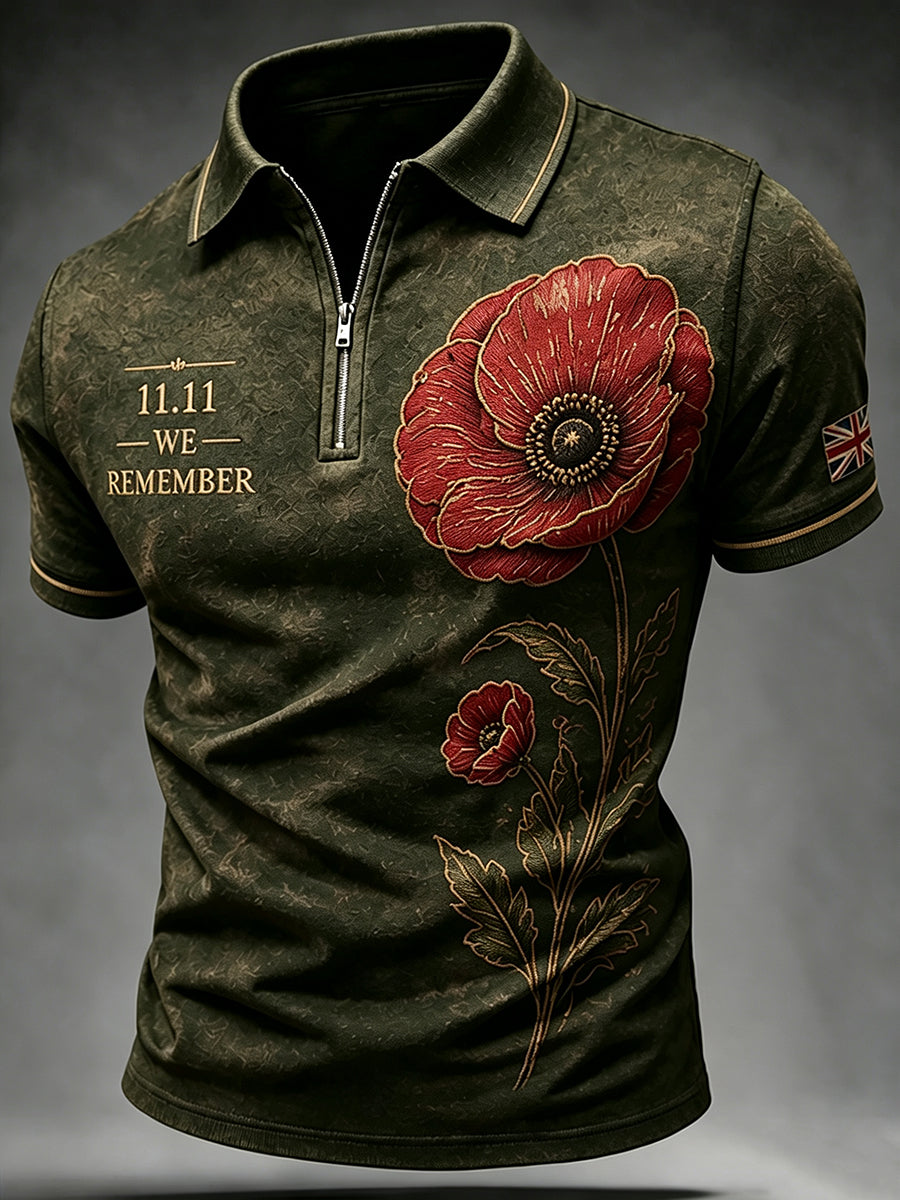 Men's Remembrance Day Lest We Forget Printed Shirt