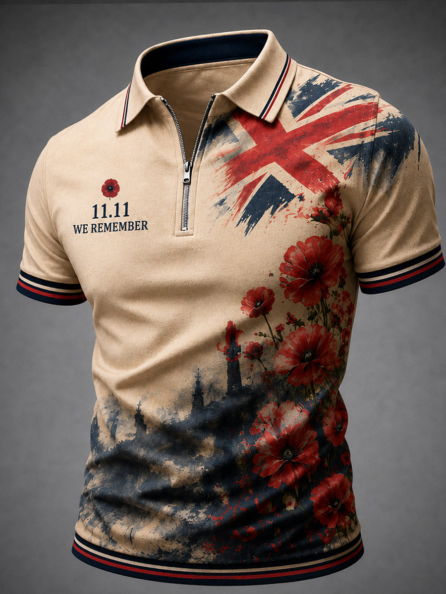 Men's Remembrance Day Lest We Forget Printed Shirt