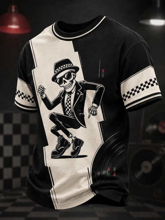 Men's Ska Revival Style Printed T-shirt
