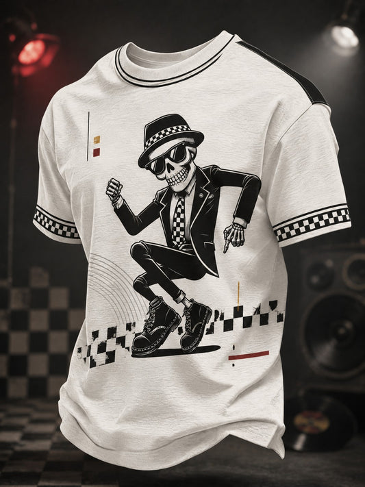 Men's Ska Revival Style Printed T-shirt