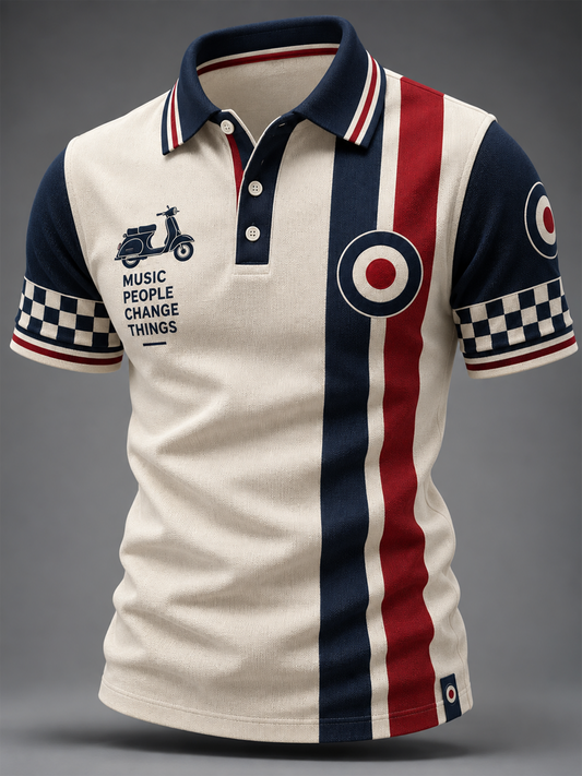 Men's Mods Culture UK Music Lover Printed polo shirt