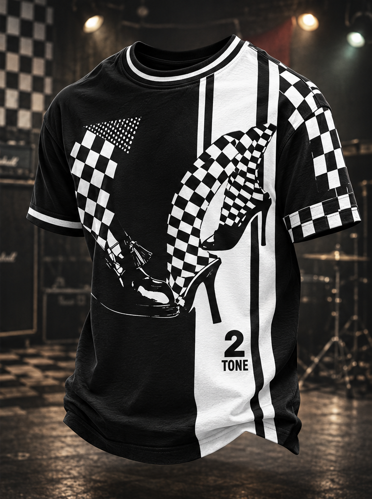 Men's Ska Revival Style Printed Short Sleeves T-shirt
