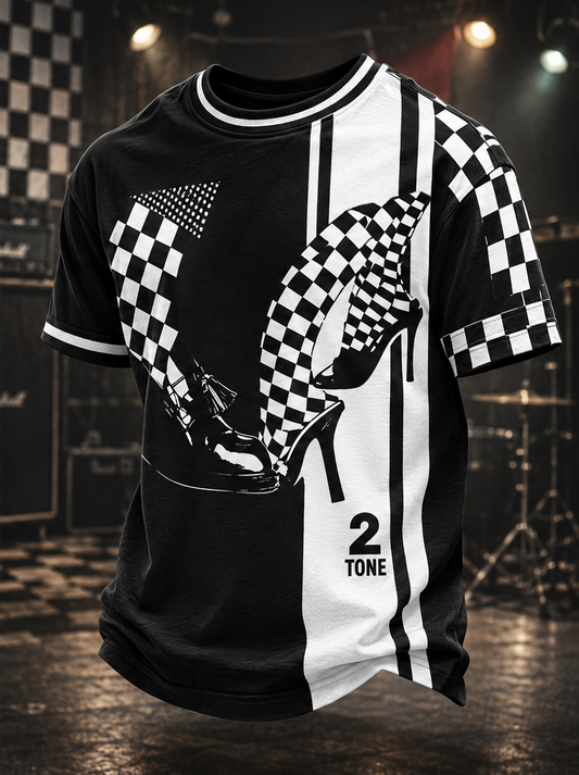 Men's Ska Revival Style Printed Short Sleeves T-shirt