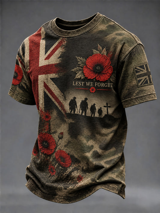 Men's Remembrance Day Printed T-shirt