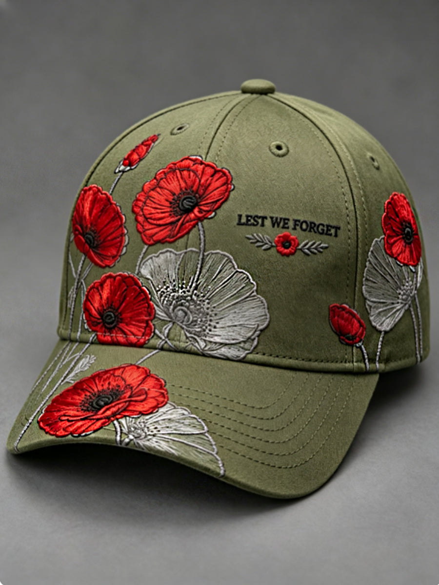 Unisex  Remembrance Day Lest We Forget Hat