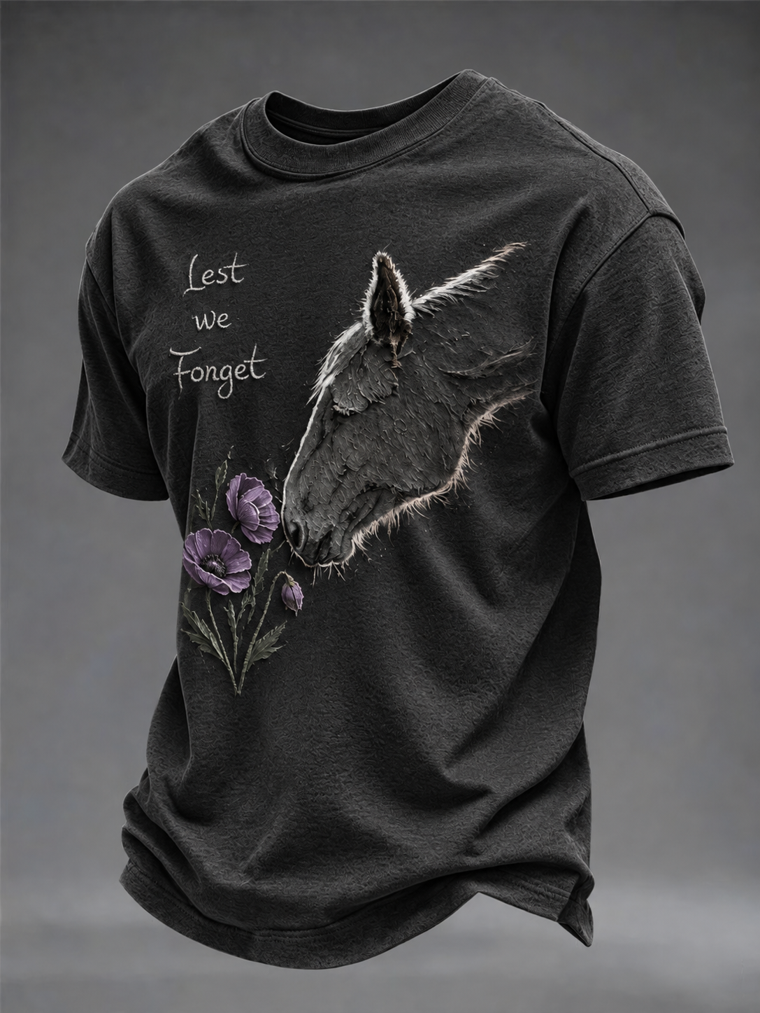 Men's Remembering The Animals Of War Short Sleeves T-shirt