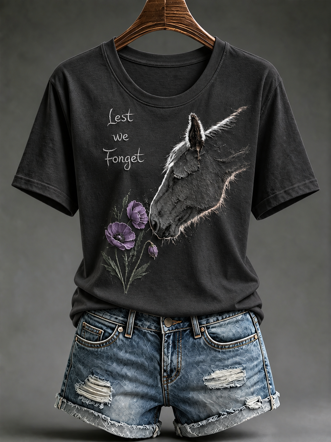 Women's Remembering The Animals Of War Short-sleeved T-shirt
