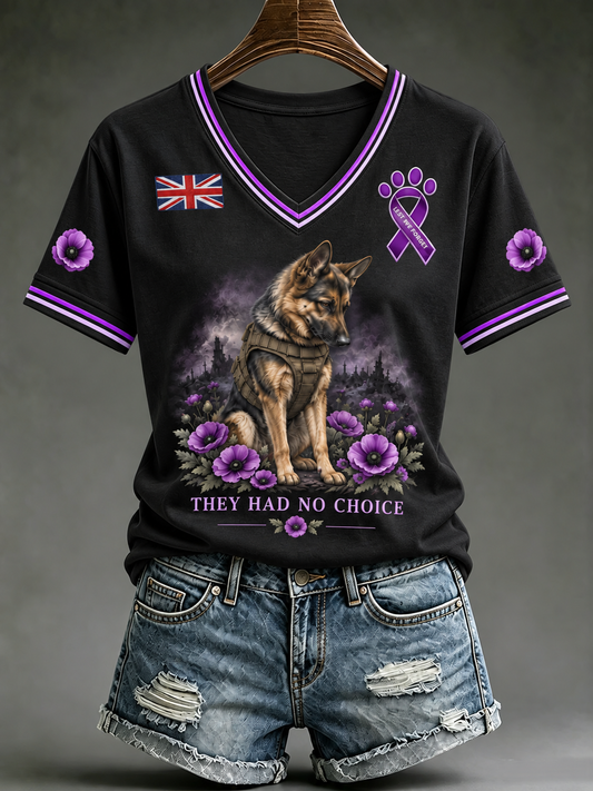 Women's Remembering The Animals Of War Short-sleeved T-shirt