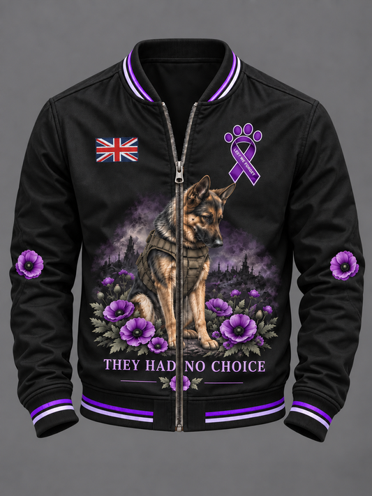 Men's Remembering The Animals Of War Zip-Up Jacket