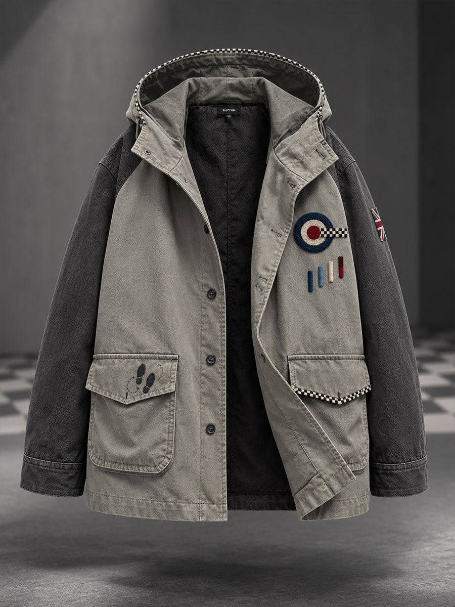 Men's UK Music Lover Mods Art Printed Jacket