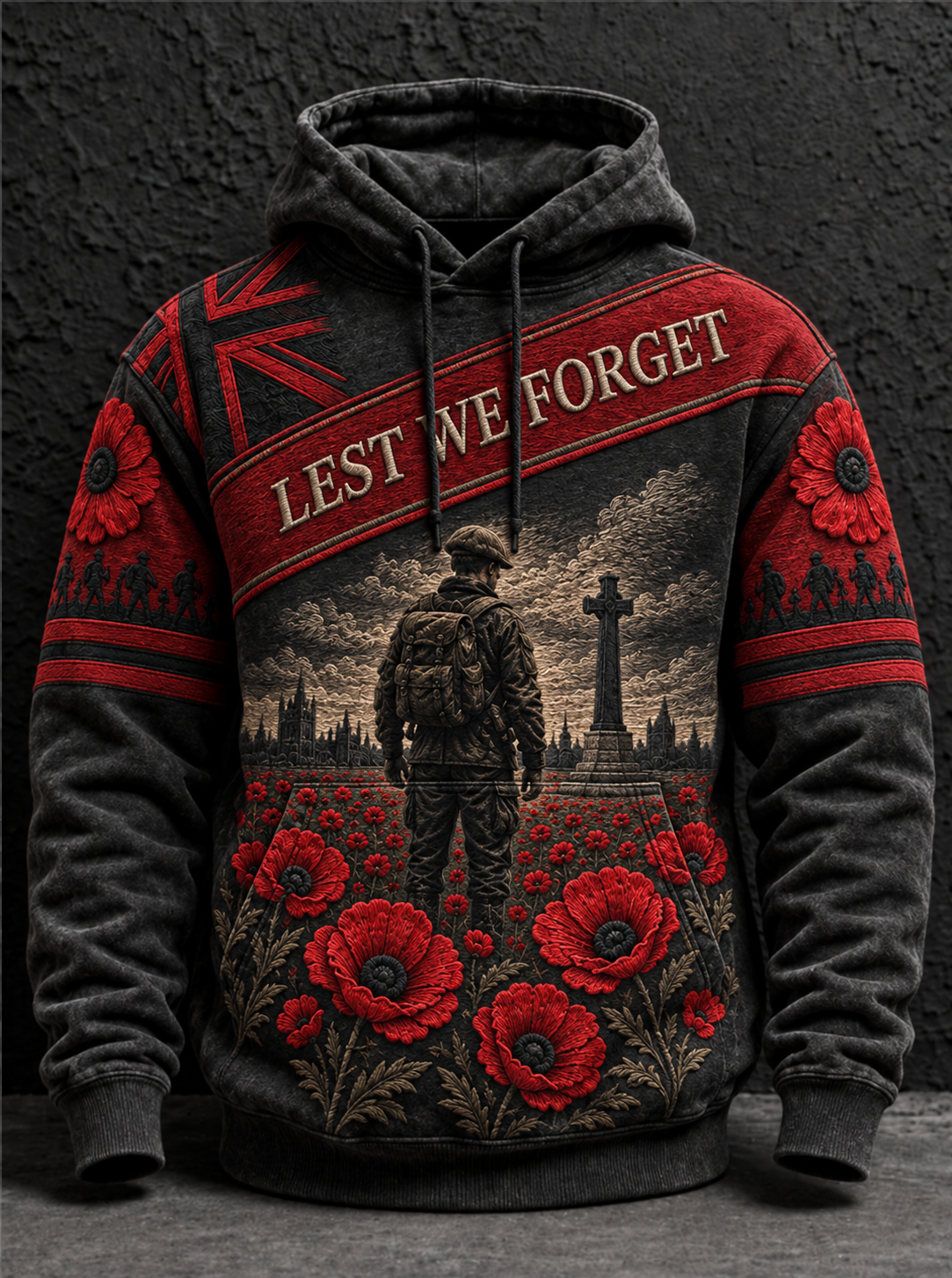 Men's Remembrance Day Lest We Forget  Hoodie