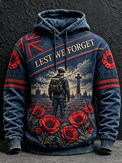 Men's Remembrance Day Lest We Forget  Hoodie