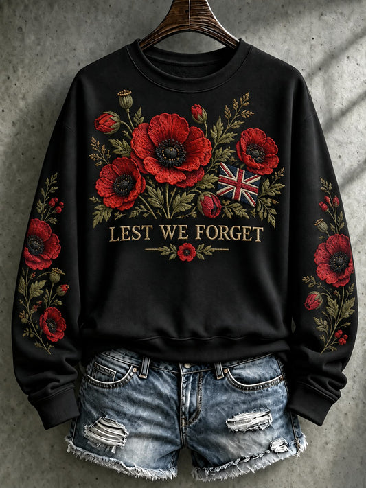 Men's Lest We Forget Printed Sweatshirt