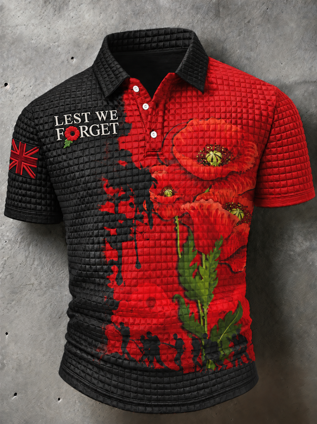 Men's Remembrance Day Lest We Forget  short sleeve shirt