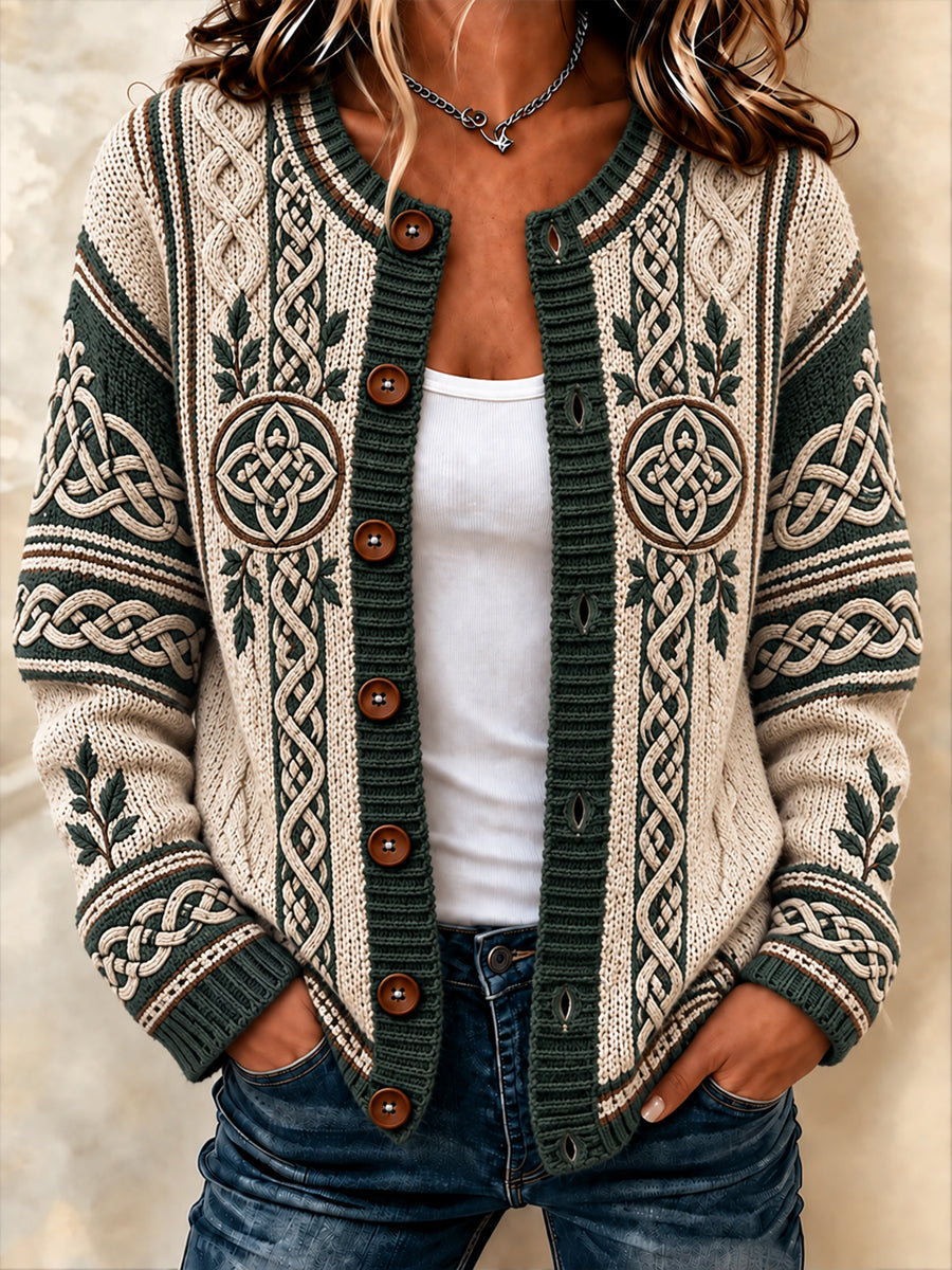 Women's Celtic style Cardigan-Style coat