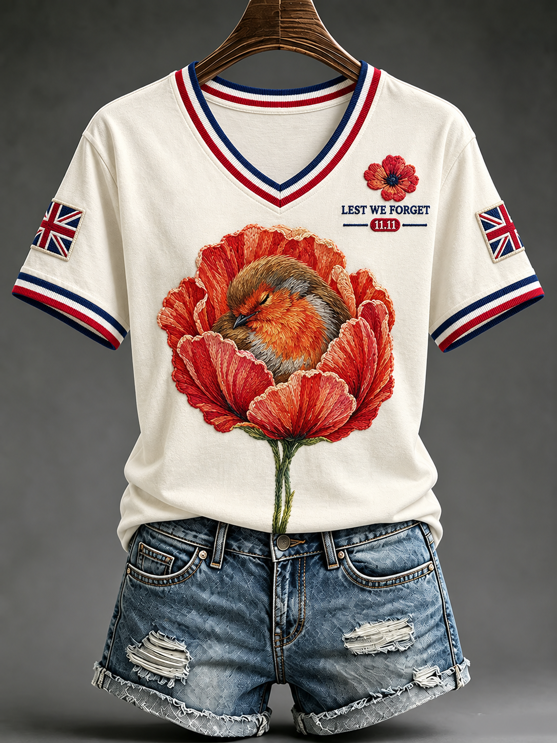 Women's Remembrance Day Short-sleeved T-shirt