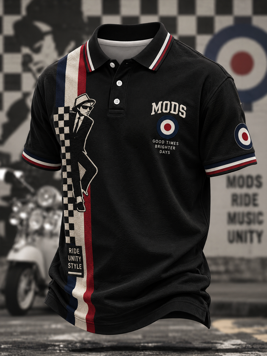 Men's Mods Culture UK Music Lover Printed polo shirt