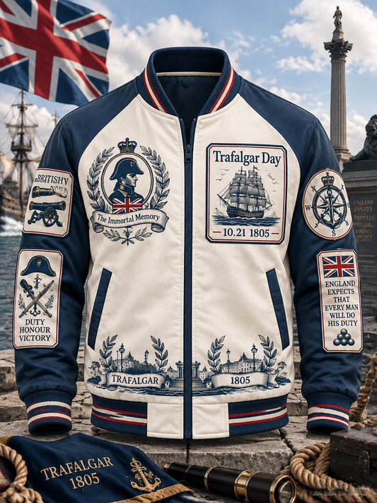 Men's UK Trafalgar Day Long-Sleeve Zip Hoodie