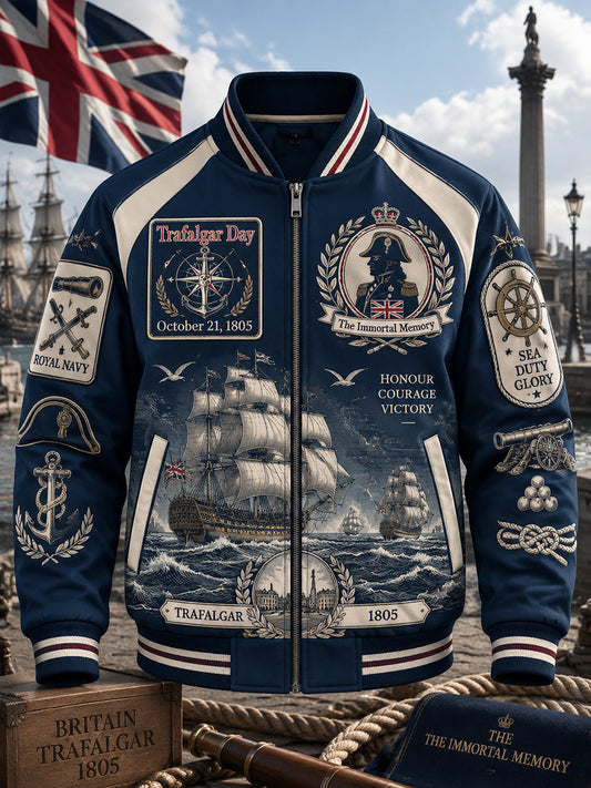 Men's UK Trafalgar Day Long-Sleeve Zip Hoodie