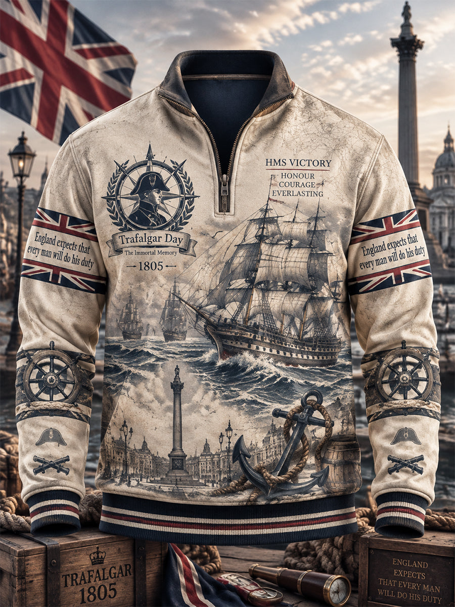 Men's Trafalgar Day Half-Zip Sweatshirt