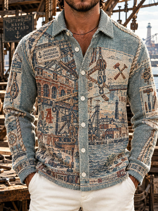 Men's Vintage British Trafalgar Day Printed imitation sweater