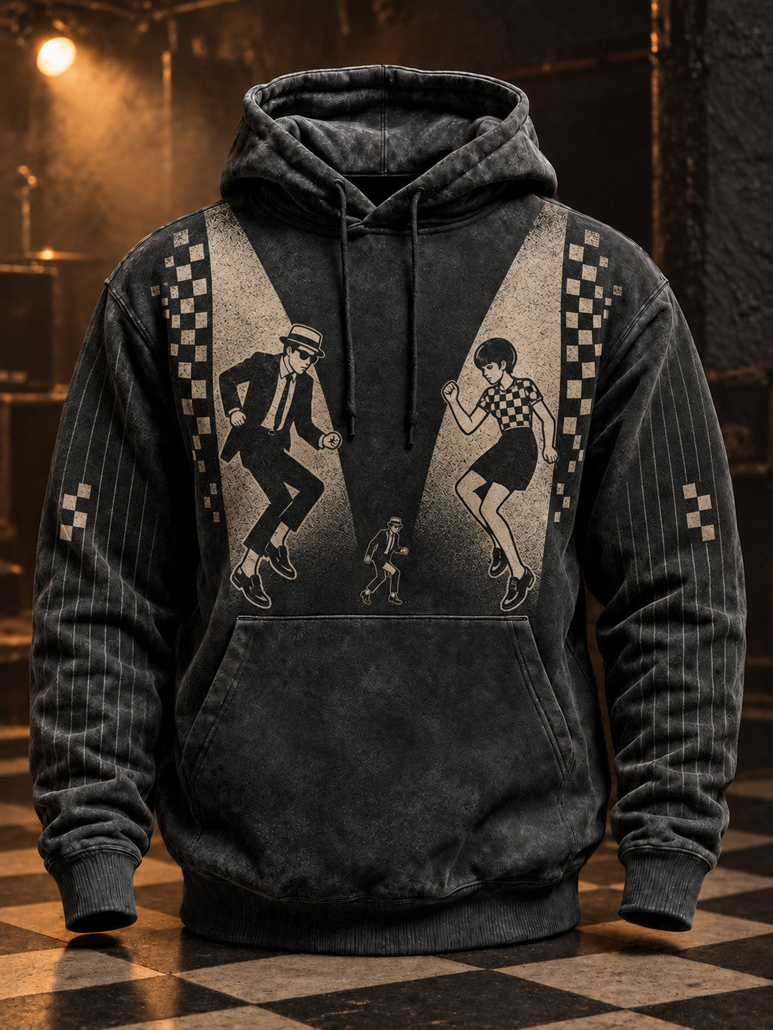 Men's Ska Revival Style Printed Hoodie