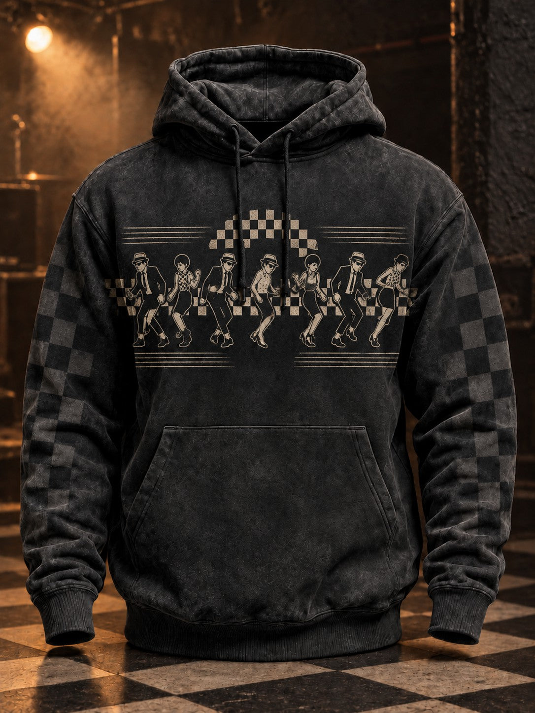 Men's Ska Revival Style Printed Hoodie