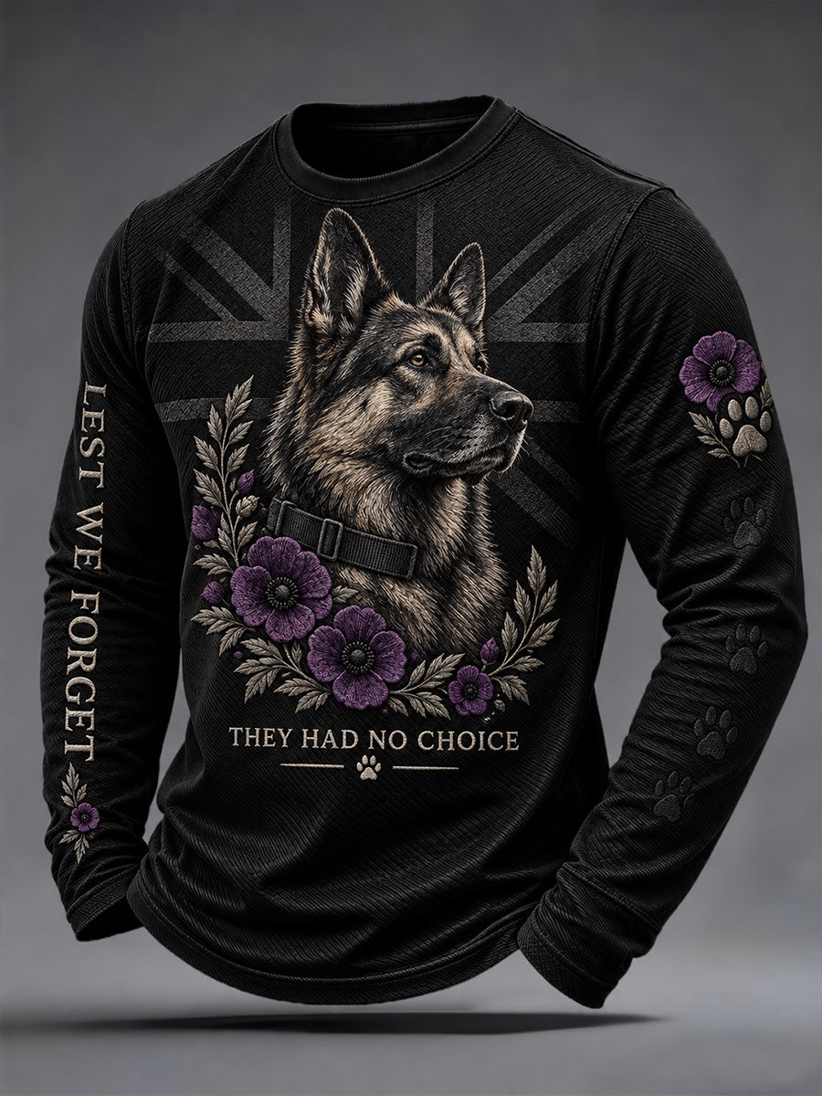 Men's They Had No Choice Military Dog Print T-shirt