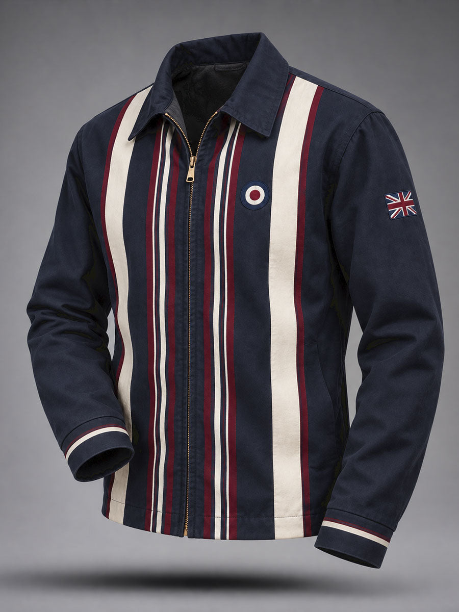 Men's UK Music Lover Mods Art Printed Zip-Up Jacket
