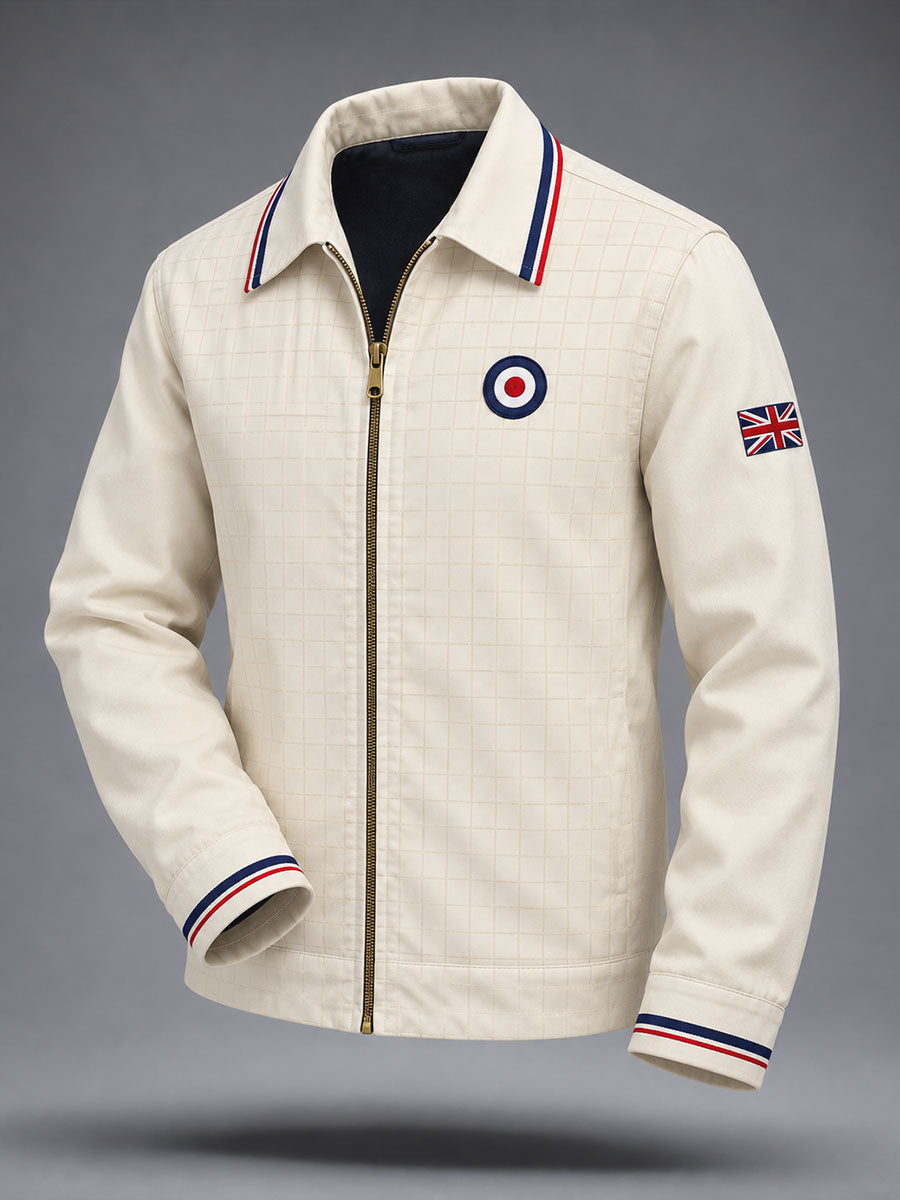 Men's UK Music Lover Mods Art Printed Zip-Up Jacket