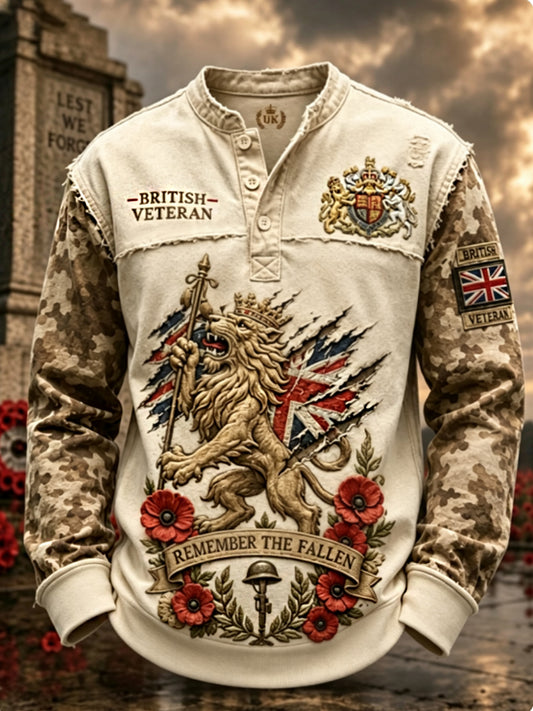 Men's Remembrance Day Lest We Forget Long Sleeve T-Shirt