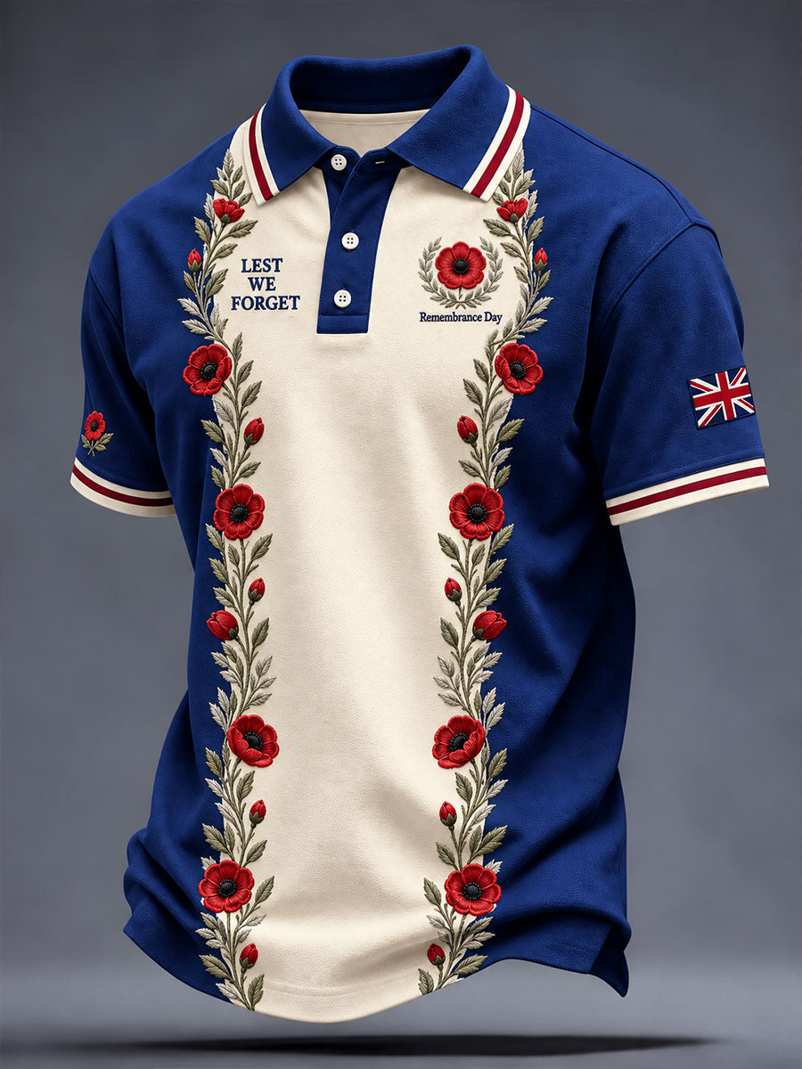Men's Remembrance Day Lest We Forget Print Shirt
