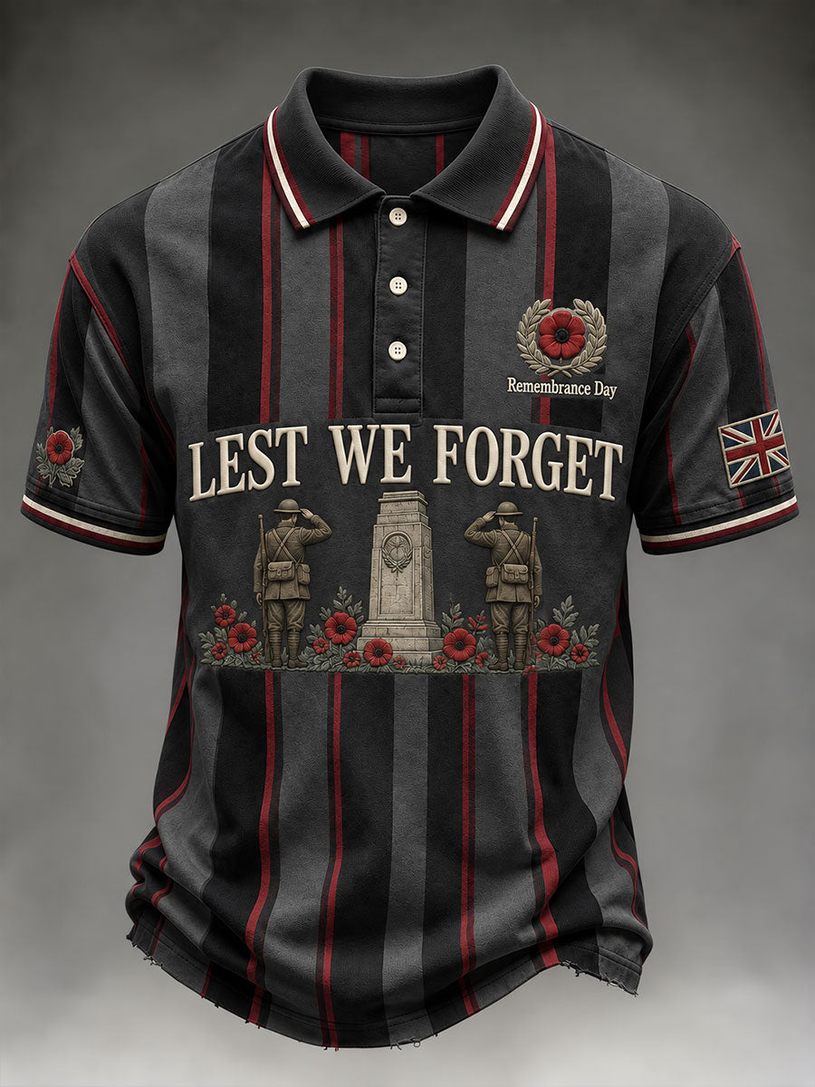 Men's Remembrance Day Lest We Forget Print Shirt