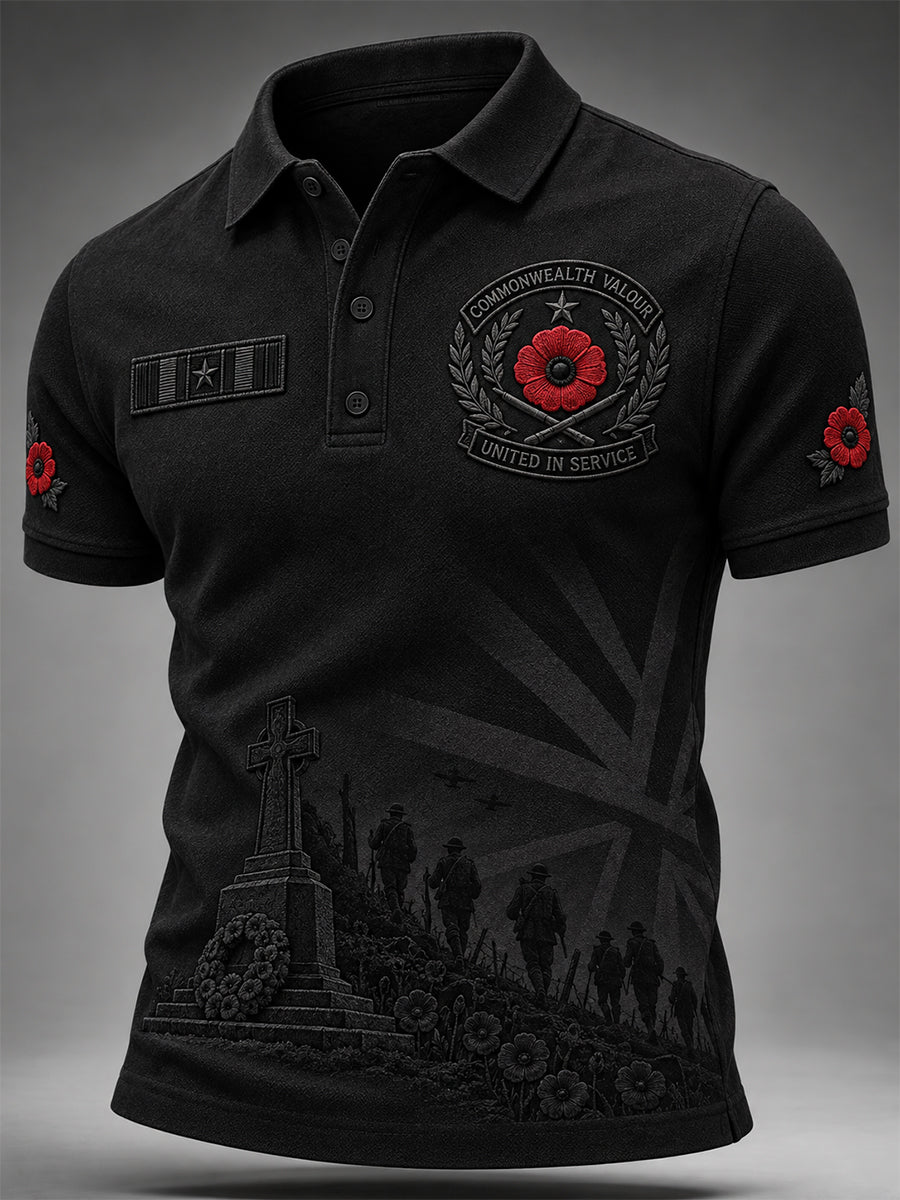 Men's Remembrance Day Lest We Forget Polo Shirt