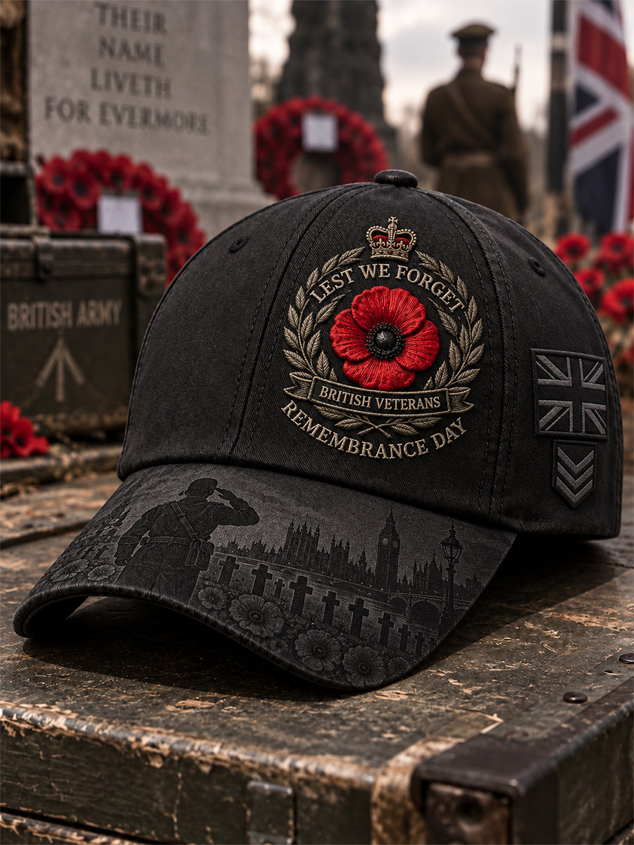 Unisex Remembrance Day Lest We Forget Hat