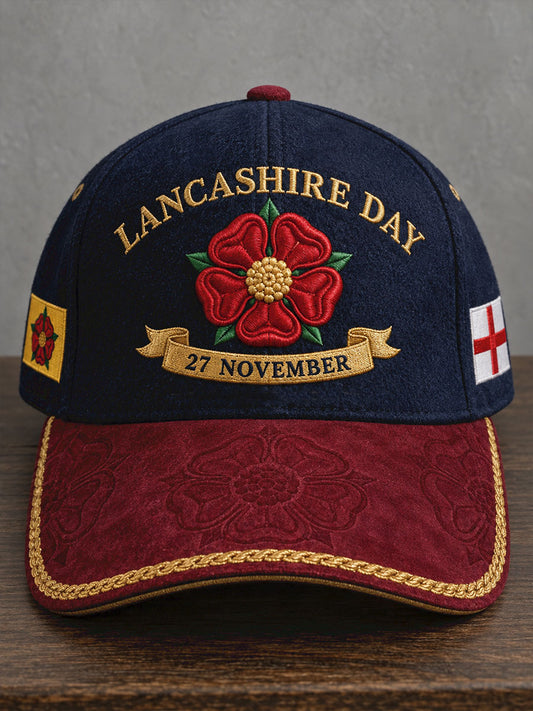 Unisex England Lancashire Day Red Roses Art Printed Hat