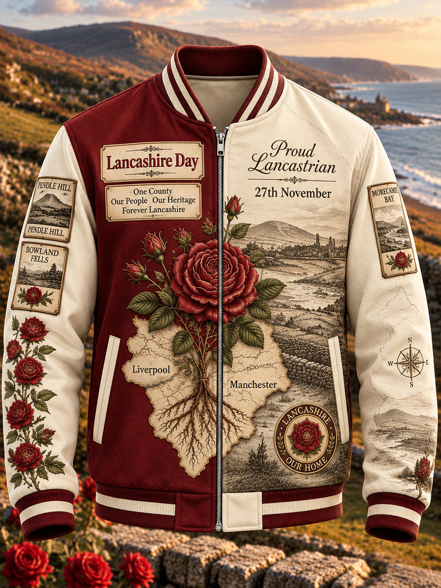 Men's UK Lancashire Day Long Sleeve Zip Jacket