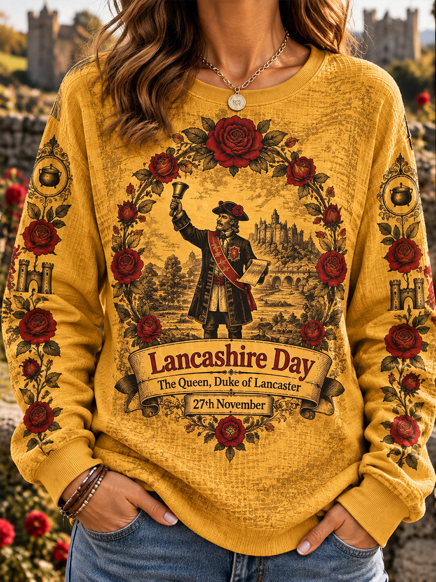 Women's UK Lancashire Day Waffle Long-Sleeve Sweatshirt