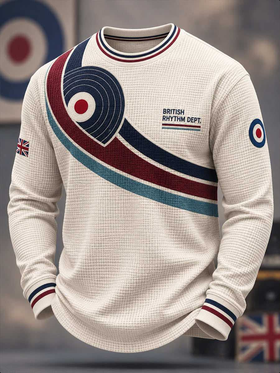 Men's Uk Paul Weller Mod Culture Waffle Long Sleeve T-Shirt