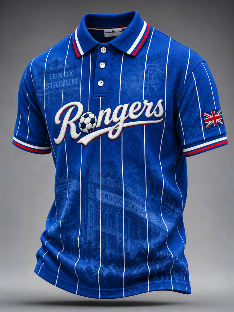 Men's Rangers Football Lover Printed polo shirt