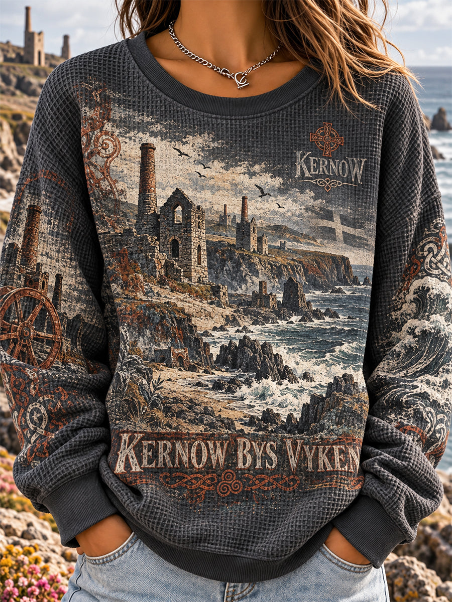 Women’s UK Cornwall Waffle Long-Sleeve Sweatshirt
