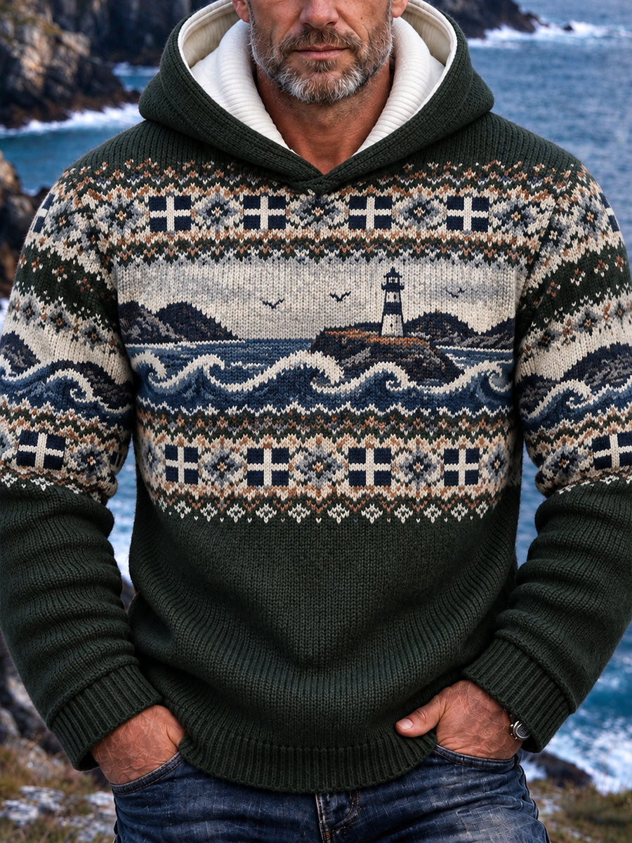 Men's Cornwall Art Print Hoodie