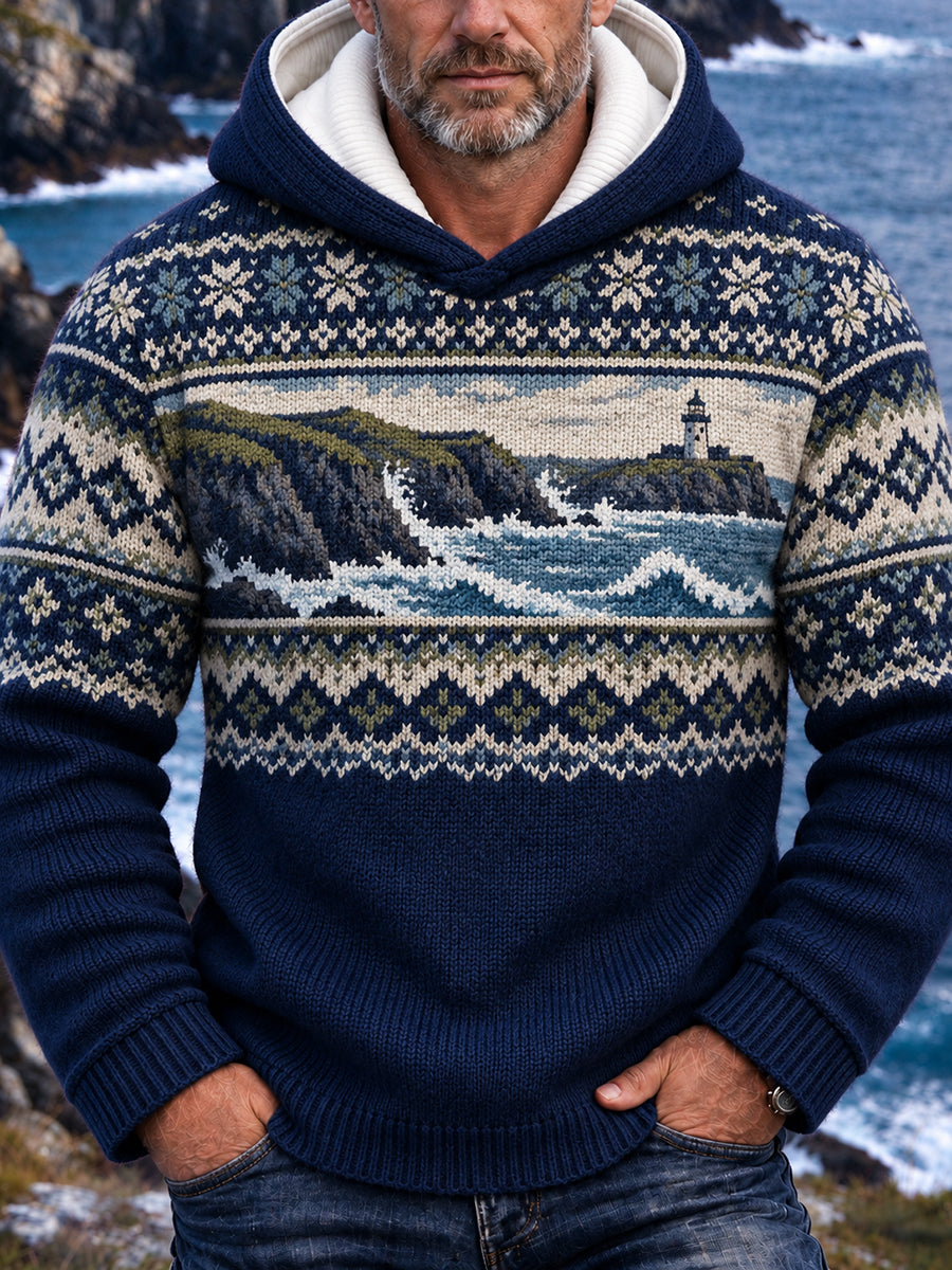 Men's Cornwall Art Print Hoodie